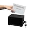 Adiroffice Acrylic Locking Suggestion Box with Message Display, PK3 ADI637-BLK-3pk - alternate 6
